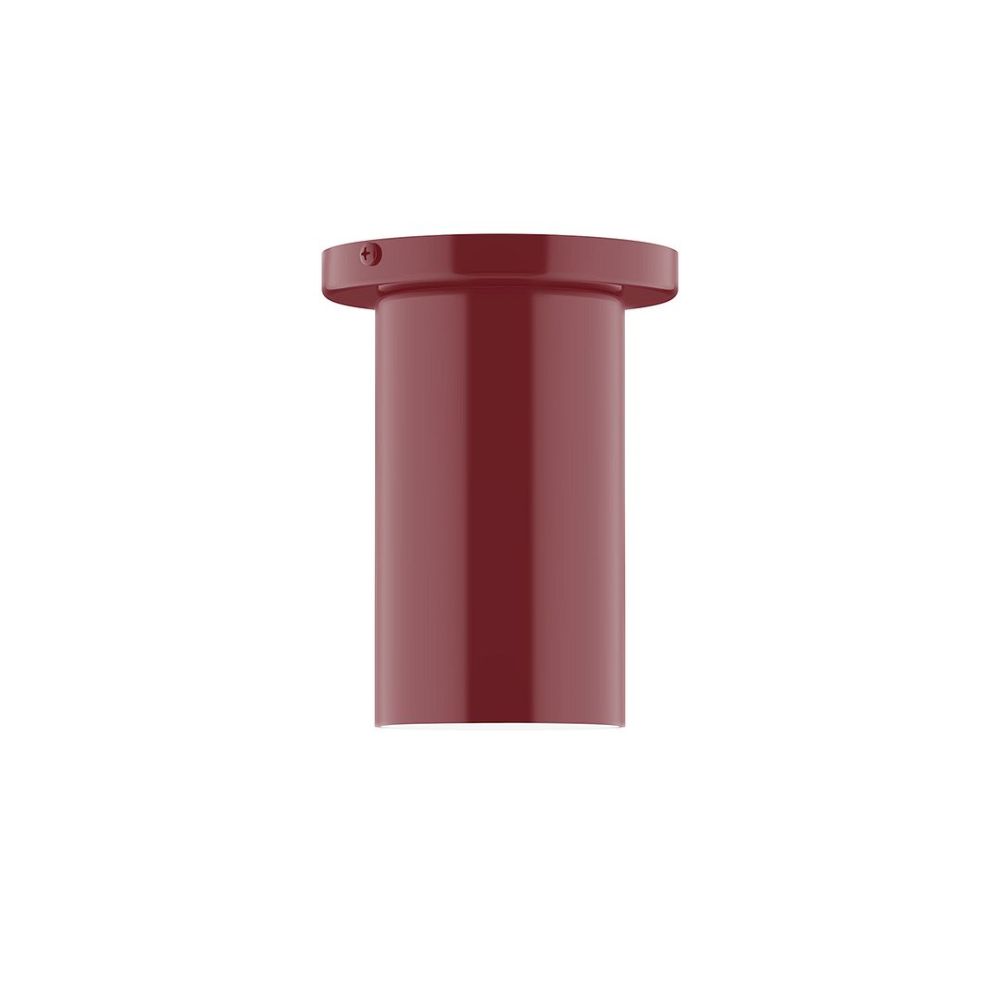 Montclair Lightworks FMD425-55 3.5" x 6" Axis Mini Cylinder Flush Mount Barn Red Finish